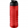 H2O Active® Eco Treble 750 ml flip lid sport bottle, Red / Solid black