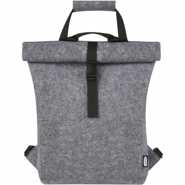 Logotrade promotional item image of: Felta GRS recycled felt roll-top bike bag 13L