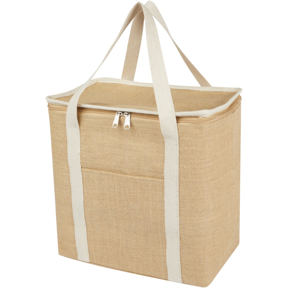 Logo trade promotional giveaways picture of: Juta 300 g/m² jute cooler bag 19L