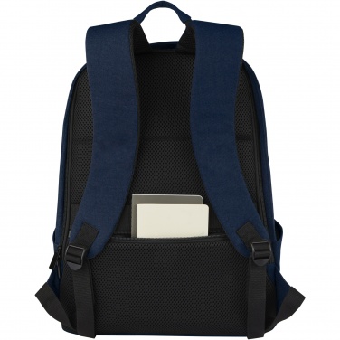 Logo trade promotional gifts image of: Joey 15.6" GRS recycled canvas anti-theft laptop backpack 18L