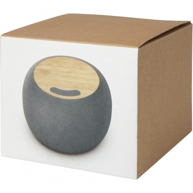 Logotrade advertising product image of: Ecofiber bamboo/RPET Bluetooth® speaker and wireless charging pad