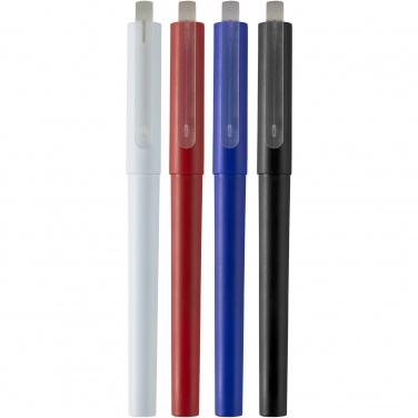 Logo trade promotional giveaways image of: Mauna recycled PET gel rollerball pen