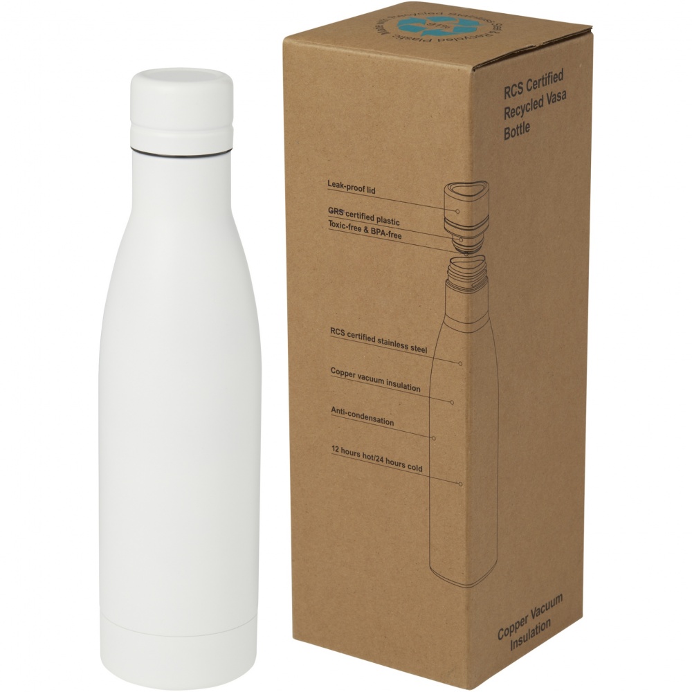 Logo trade promotional items picture of: Vasa 500 ml RCS certified recycled stainless steel copper vacuum insulated bottle