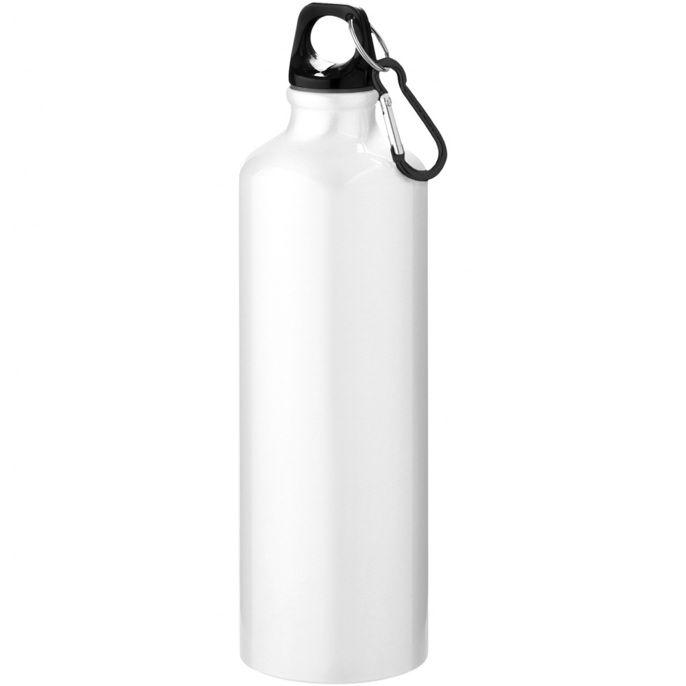 Logo trade promotional merchandise picture of: Oregon 770 ml RCS certified recycled aluminium water bottle with carabiner