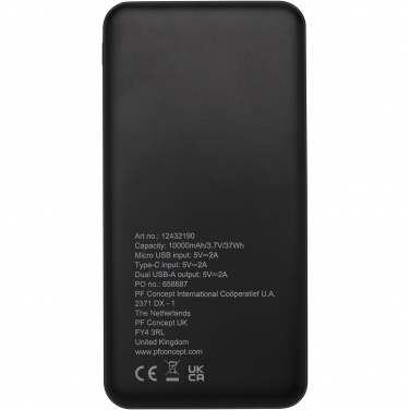 Logo trade promotional products picture of: Loop 10.000 mAh recycled plastic power bank 