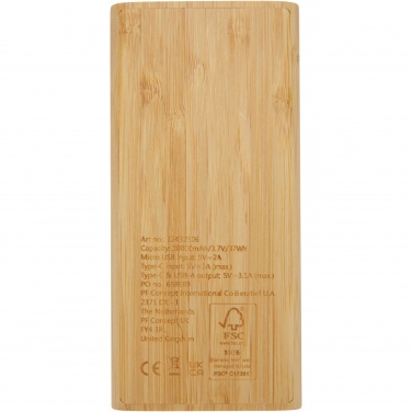 Logotrade promotional merchandise photo of: Tulda 10.000 mAh bamboo power bank