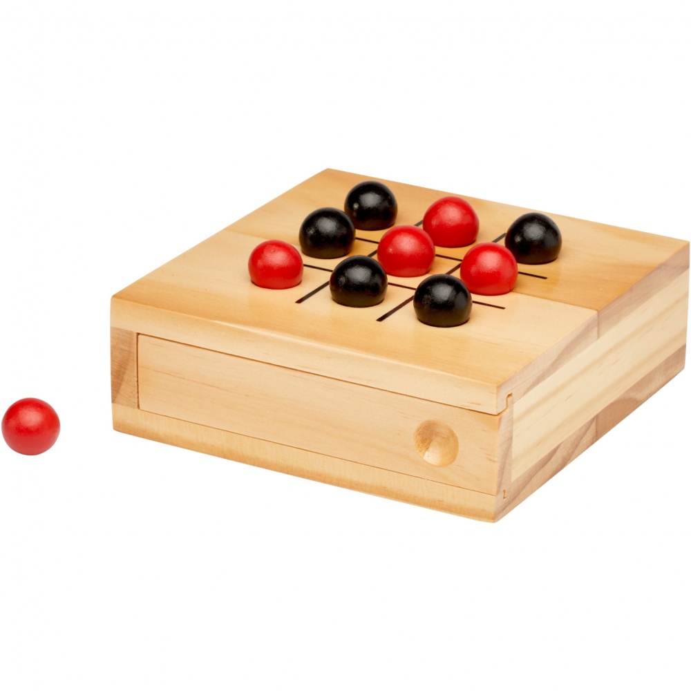 Logo trade promotional merchandise photo of: Strobus wooden tic-tac-toe game