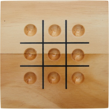 Logo trade promotional gifts picture of: Strobus wooden tic-tac-toe game