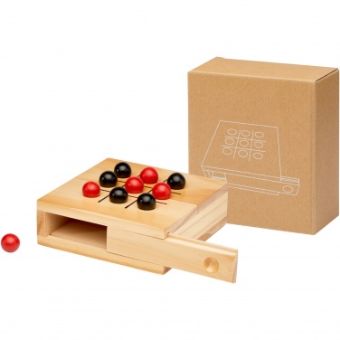 Logo trade corporate gifts image of: Strobus wooden tic-tac-toe game