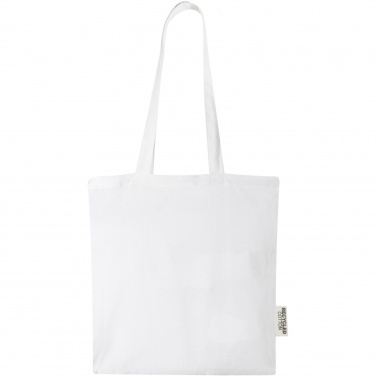 Logo trade promotional item photo of: Madras 140 g/m2 GRS recycled cotton tote bag 7L