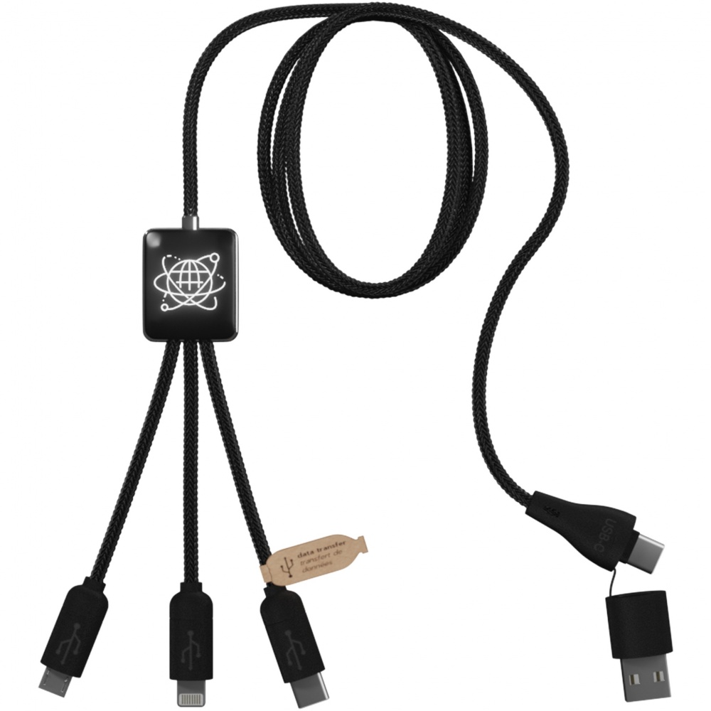 Logotrade promotional item picture of: SCX.design C45 5-in-1 rPET charging cable with data transfer