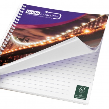 Logo trade promotional products picture of: Desk-Mate® A5 spiral notebook with printed back cover