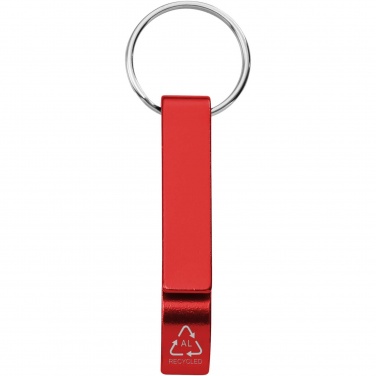 Logo trade promotional items picture of: Tao RCS recycled aluminium bottle and can opener with keychain 