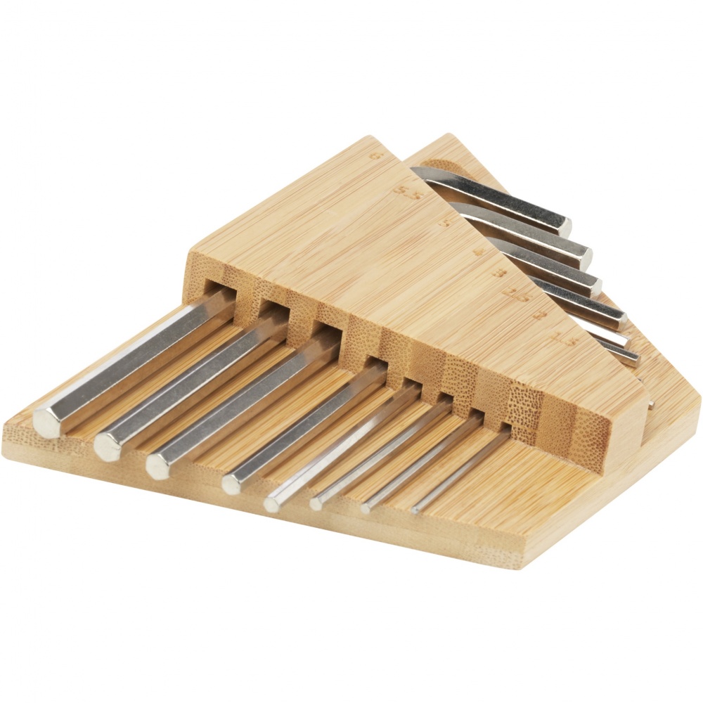 Logotrade promotional product image of: Allen bamboo hex key tool set