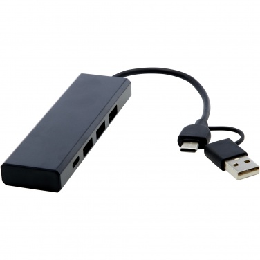 Logo trade corporate gifts image of: Rise RCS recycled aluminium USB 2.0 hub