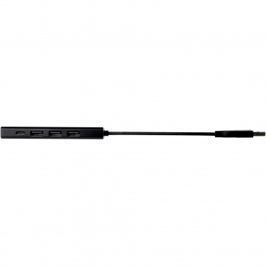 Logotrade corporate gift image of: Rise RCS recycled aluminium USB 2.0 hub