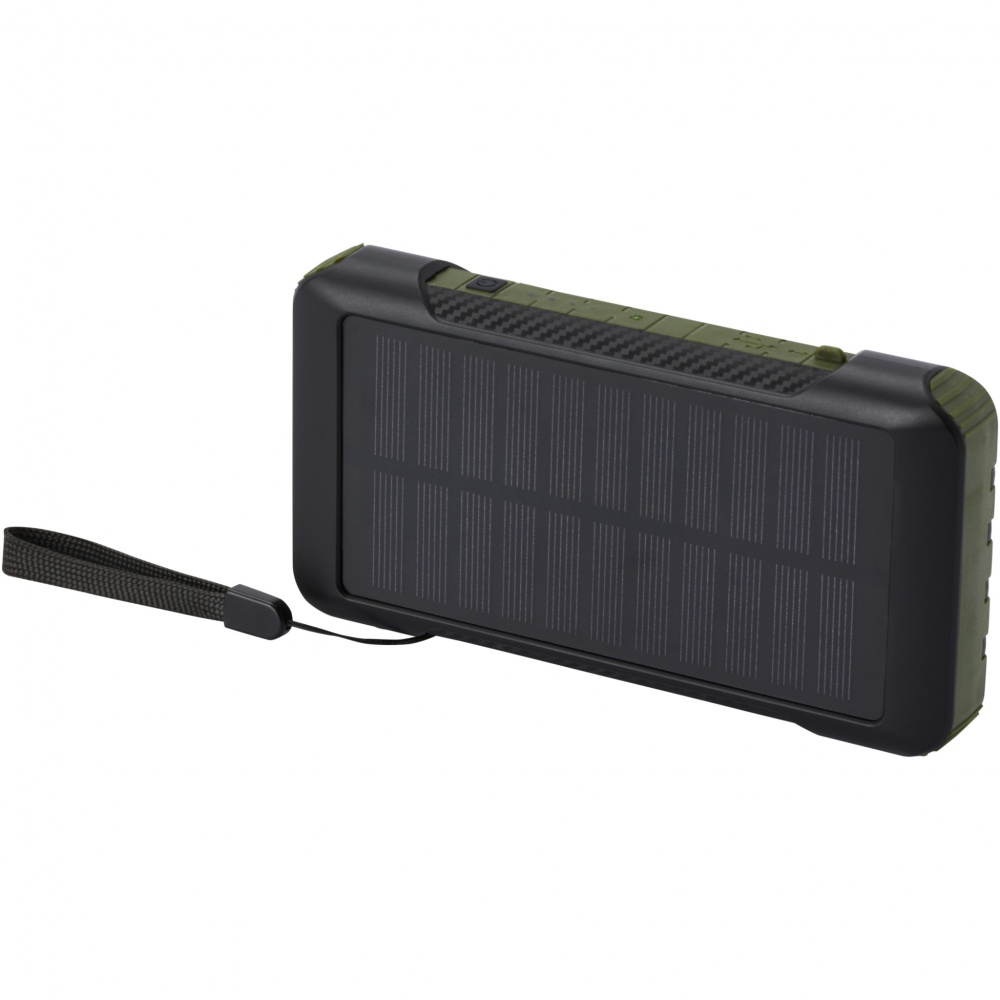Logotrade corporate gift picture of: Soldy 10.000 mAh RCS recycled plastic solar dynamo power bank 