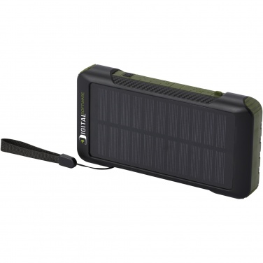 Logo trade promotional merchandise image of: Soldy 10.000 mAh RCS recycled plastic solar dynamo power bank 