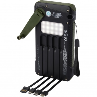 Logo trade promotional item photo of: Soldy 10.000 mAh RCS recycled plastic solar dynamo power bank 