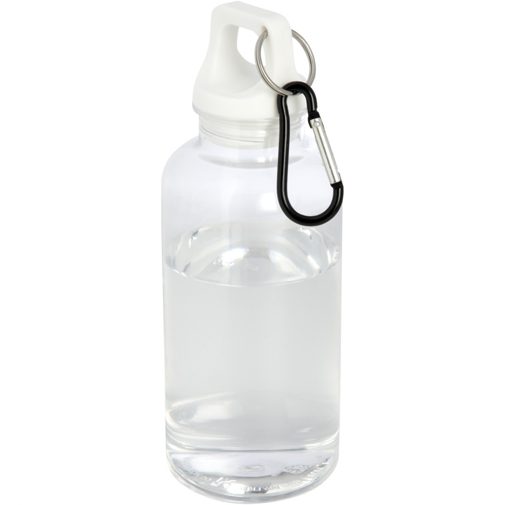 Logo trade promotional items picture of: Oregon 400 ml RCS certified recycled plastic water bottle with carabiner