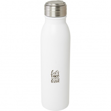 Logotrade promotional item picture of: Harper 700 ml RCS certified stainless steel water bottle with metal loop