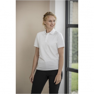 Logo trade promotional giveaway photo of: Emerald short sleeve unisex Aware™ recycled polo