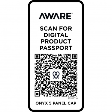 Logo trade promotional gifts picture of: Onyx 5 panel Aware™ recycled cap