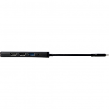 Logotrade advertising product picture of: Loop RCS recycled plastic multimedia adapter USB 2.0-3.0 with HDMI port