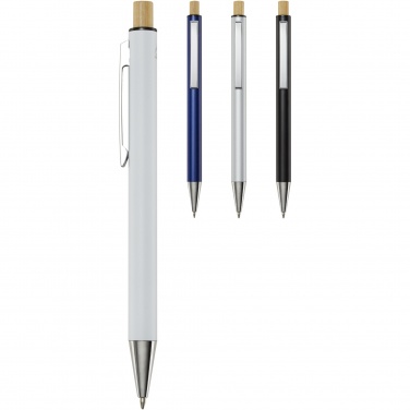 Logotrade promotional gift image of: Cyrus recycled aluminium ballpoint pen (blue ink)