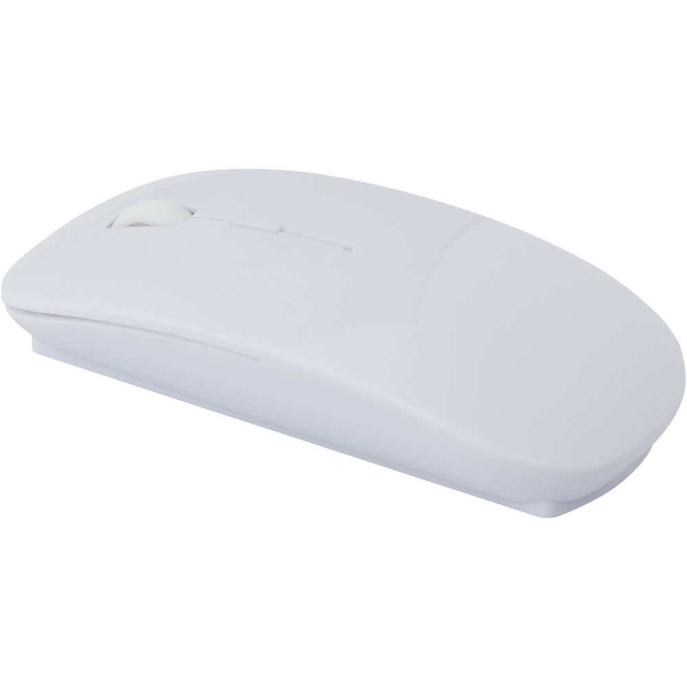 Logo trade promotional merchandise photo of: Menlo RCS recycled plastic wireless mouse 