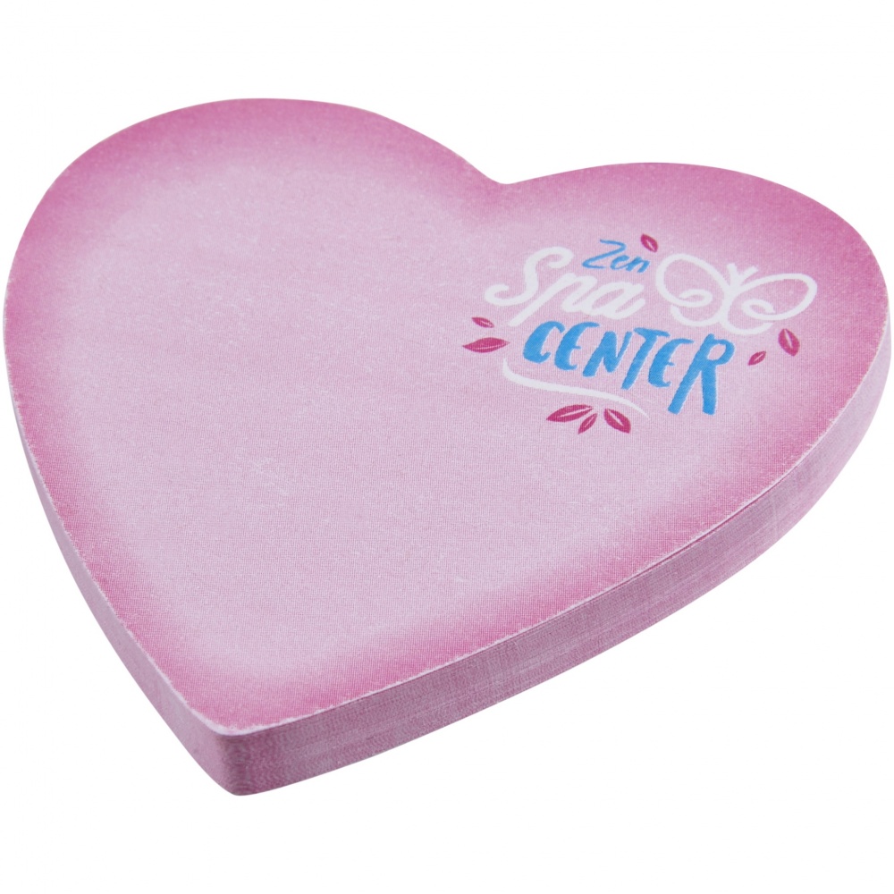 Logo trade promotional merchandise photo of: Sticky-Mate® heart-shaped recycled sticky notes