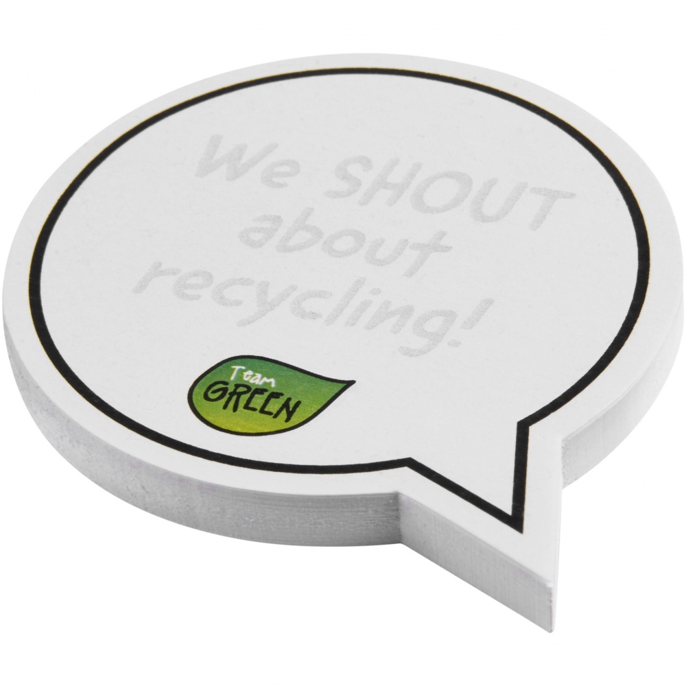 Logotrade corporate gifts photo of: Sticky-Mate® speech bubble-shaped recycled sticky notes