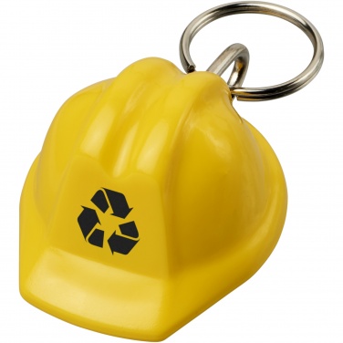 Logo trade business gift photo of: Kolt hard hat-shaped recycled keychain
