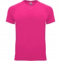 Bahrain short sleeve kids sports t-shirt, Pink Fluor