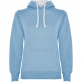 Urban women's hoodie, Sky blue / White