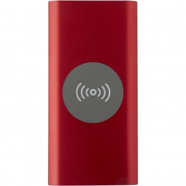Logo trade promotional item photo of: Juice 8000 mAh Type-C recycled aluminium wireless power bank