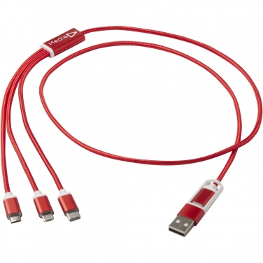 Logo trade corporate gifts picture of: Versatile 5-1 recycled aluminium charging cable
