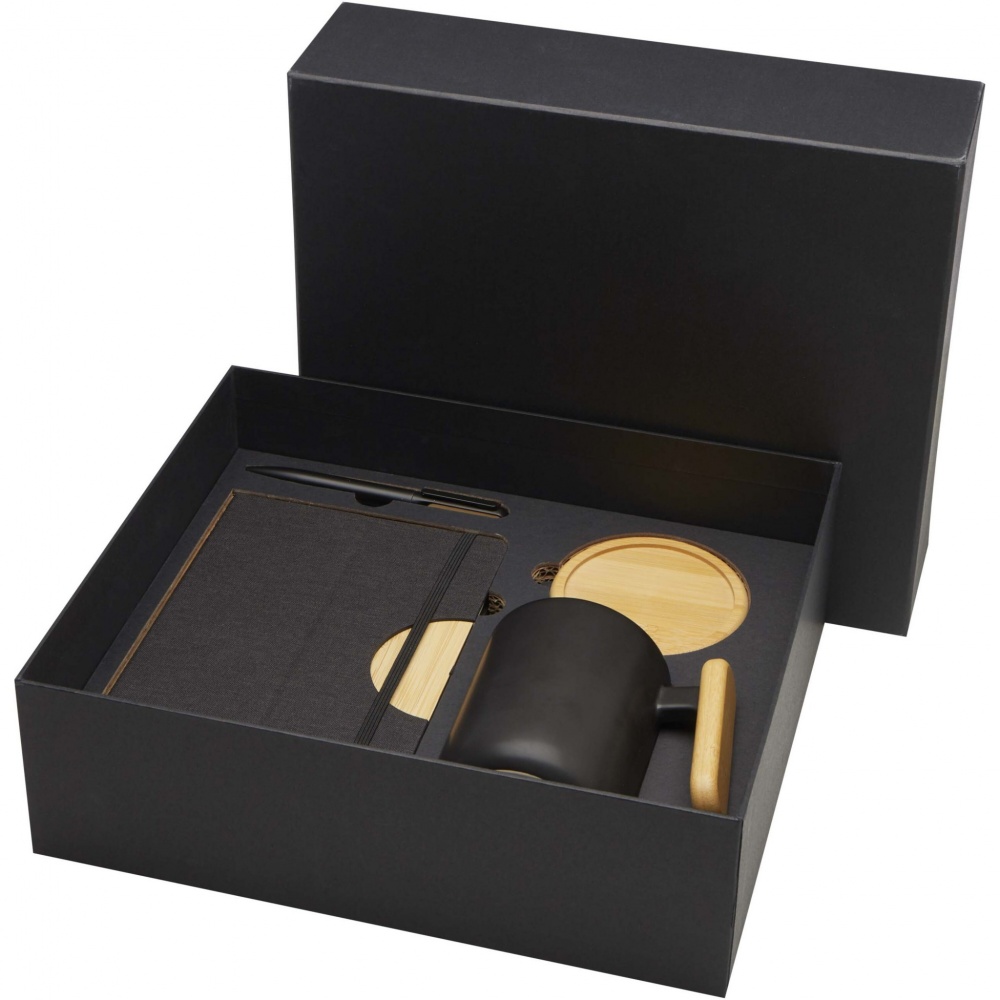 Logo trade promotional item photo of: Laura A5 hard cover notebook and ballpoint pen gift set