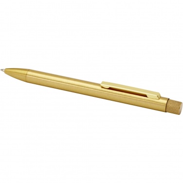 Logo trade promotional item photo of: Beatriz recycled brass ballpoint pen