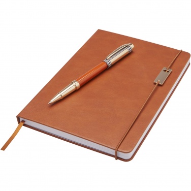 Logotrade advertising products photo of: Legato A5 notebook and rollerball pen set 