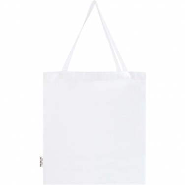 Logo trade corporate gift photo of: Madras 140 g/m² GRS recycled cotton gusset tote bag