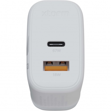 Logotrade promotional merchandise picture of: Xtorm XEC067G GaN² Ultra 67W wall charger - UK plug