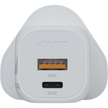 Logo trade promotional giveaways image of: Xtorm XEC035 GaN² Ultra 35W wall charger - UK plug