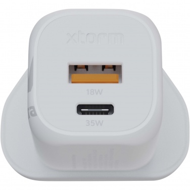 Logo trade promotional merchandise picture of: Xtorm XEC035 GaN² Ultra 35W wall charger - UK plug