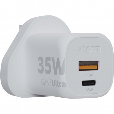 Logotrade promotional merchandise image of: Xtorm XEC035 GaN² Ultra 35W wall charger - UK plug