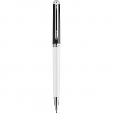 Logo trade advertising products image of: Hemisphere colour blocking ballpoint pen with palladium trim