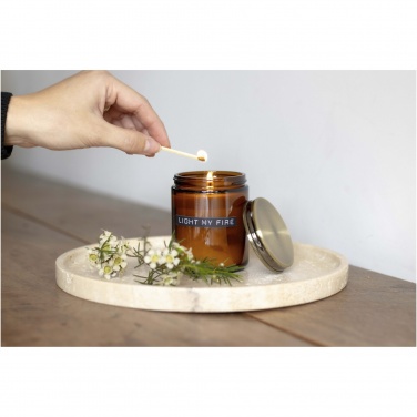 Logo trade advertising products picture of: Wellmark cedar wood scented candle medium