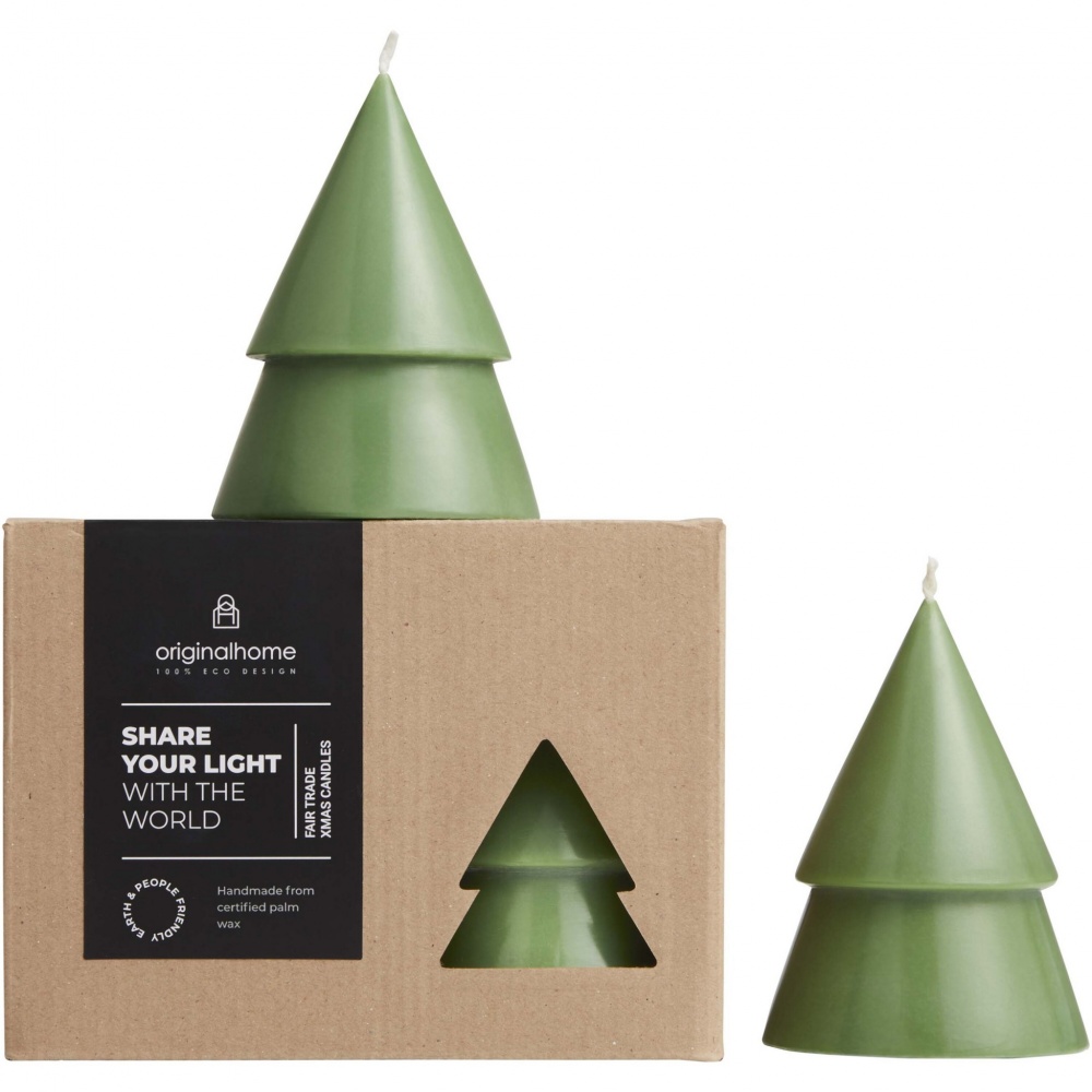Logotrade corporate gift picture of: Originalhome Xmas tree candle set of 2 - M