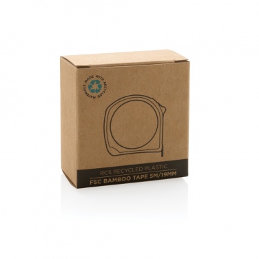 Logotrade promotional product picture of: RCS recycled plastic bamboo tape 5M/19mm