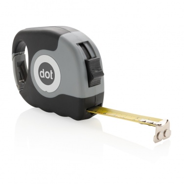 Logo trade promotional giveaways picture of: Measuring tape with carabiner